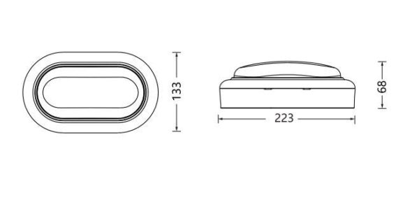 3A Lighting 15W LED Oval Bunker Light (WX6016) - Image 2