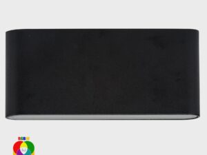 Havit Lighting Lisse Black Fixed Down RGBW LED Wall Light (HV3643RGBW-BLK)