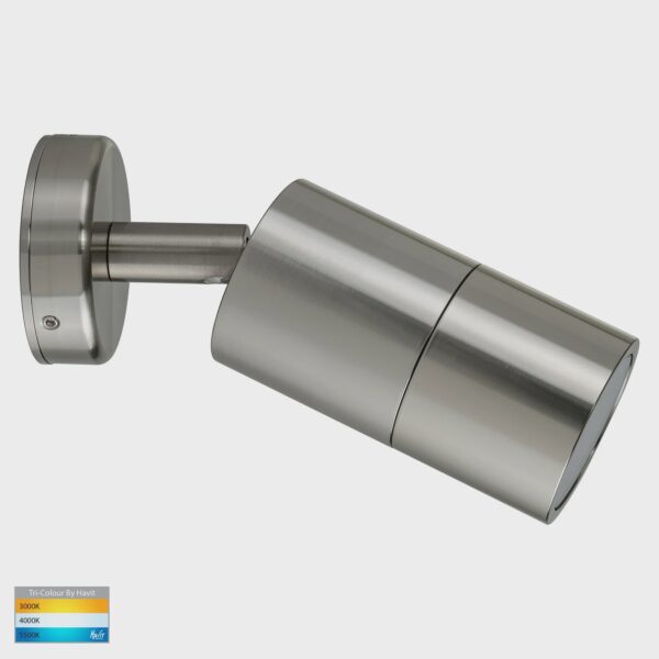 Havit Lighting Tivah 316 Stainless Steel TRI Colour Single Adjustable Wall Pillar Lights (HV1205T-HV1207T)
