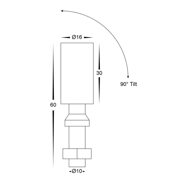 Havit Lighting Spar Aluminium White Spike or Surface Mounted Spot Light (HV1433T-WHT) - Image 2