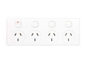 NLS 4 Gang GPO Plain 2 Pole (30455)