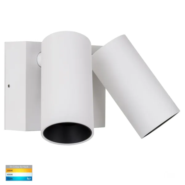 Havit Lighting Revo White Double Adjustable Wall Light With Sensor (HV3684T-WHT) - Image 3