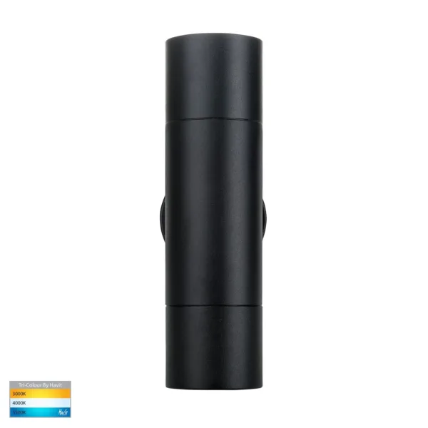 Havit Lighting Tivah Black TRI Colour Up & Down Wall Pillar Lights (HV1025T-HV1027T) - Image 3