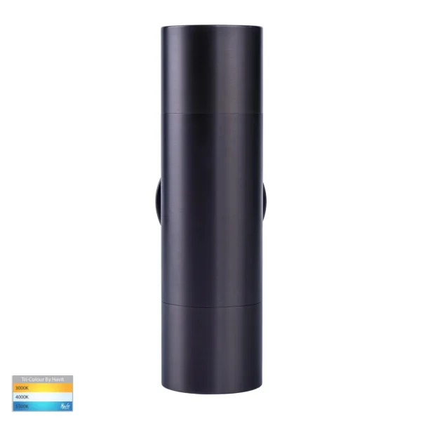 Havit Lighting Tivah Solid Brass Graphite Coloured TRI Colour Up & Down Wall Pillar Lights (HV1075T-HV1077T) - Image 3