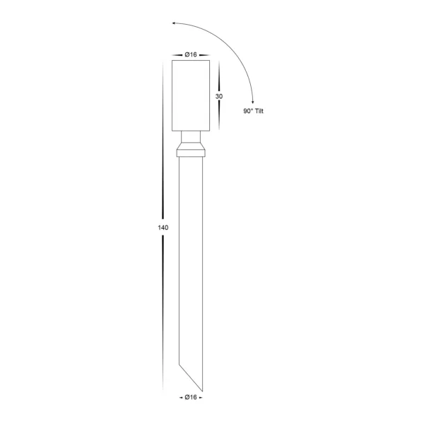 Havit Lighting Spar Aluminium White Spike or Surface Mounted Spot Light (HV1433T-WHT) - Image 3