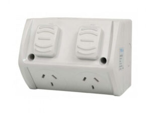 Tesla Double Weatherproof GPO Power Point