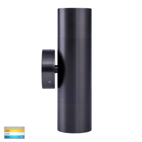Havit Lighting Tivah Solid Brass Graphite Coloured TRI Colour Up & Down Wall Pillar Lights (HV1075T-HV1077T) - Image 4