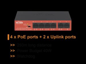Wi-Tek Economic 4 Port POE Switch (WI-PS205H V2)