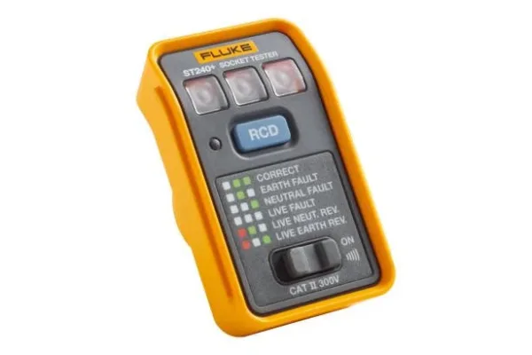 Fluke Socket Tester Audible/Visual RCD Check, CATIII 300V (ST240+) - Image 2