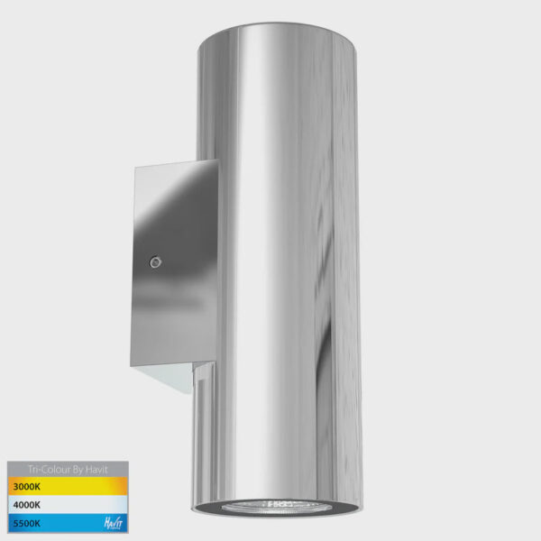 Havit Lighting Aries Polished 316 Stainless Steel Up & Down LED Wall Light