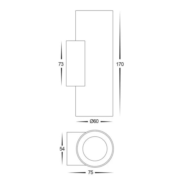 Havit Lighting Aries Polished 316 Stainless Steel Up & Down LED Wall Light - Image 2