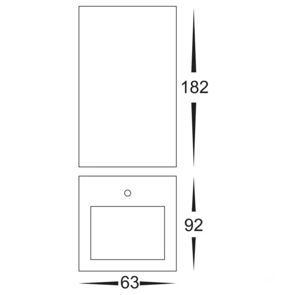 Havit Lighting Veldi Black Square TRI Colour Up & Down Wall Light - Image 2