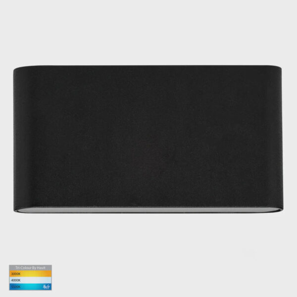 Havit Lighting Lisse Black Up & Down TRI Colour LED Wall Light