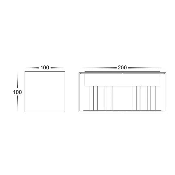 Havit Lighting Versa White Square Up & Down Wall Light - Image 2