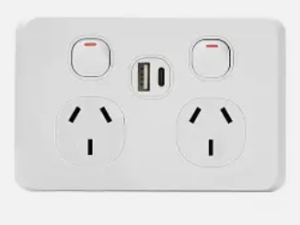 INNOLUX Double GPO 10A With Dual USB Type A & Type C Charger
