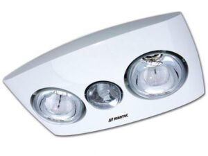 Martec Contour 2 3-in-1 Bathroom Heater with 2 Heat Lamps, Exhaust Fan and LED Light (MBHC2LW)