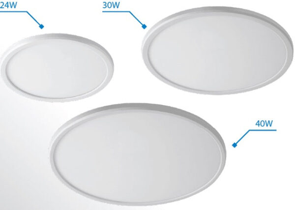 Lawell Stellar IP54 Tri-Colour Slimline Oyster Light (TLSTTCxx-WH)