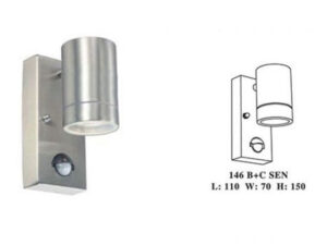 3A Lighting Round Down Pillar Light W/Sensor (146B+C SEN)