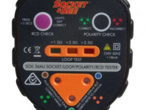 Socket & See Socket Tester Earth Loop, Polarity, RCD Check (SOK36)