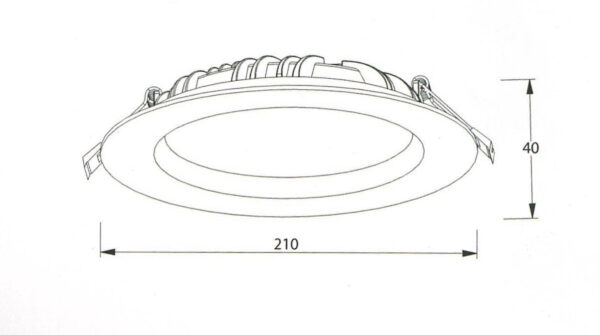Tradelike SUPER NOVA 20 / 40W Commercial Downlight (180mm cutout) (TLSNTC470W) - Image 2